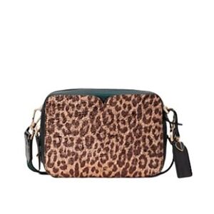 Brand New KATE SPADE Leopard Metallic Medium Camera Bag